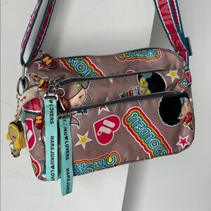 Harajuku Lovers Gwen Stefani Charm Purse 4 Zip Compartments 5 Charms Y2K
